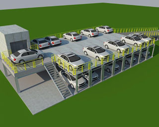Parking stalowo - betonowy – projekt konstrukcji