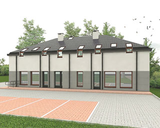 Budynek usługowo-mieszkalny - projekt konstrukcji