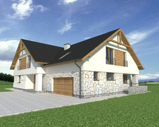 Budynek mieszkalny jednorodzinny - projekt konstrukcji